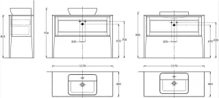 Тумба под раковину Kerama Marazzi Plaza Classic Neo PL.CN.120.1+1\CAP.M 120 см капучино матовый